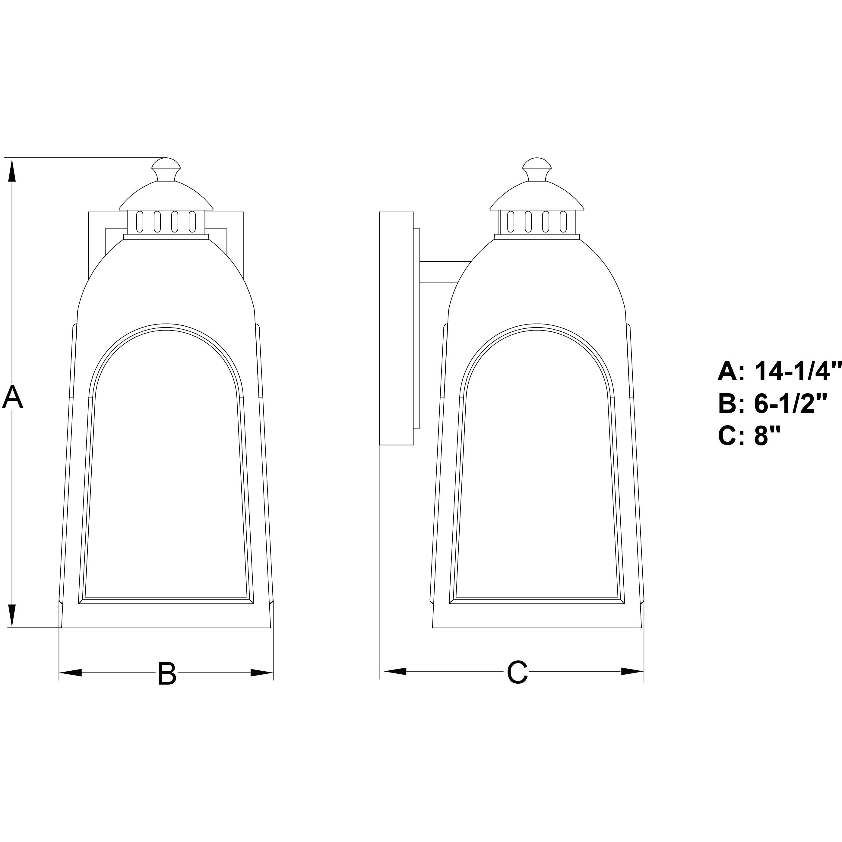 Pilsen LED 14.25 inch Brushed Charcoal Outdoor Wall
