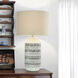 Cameron 30 inch 100.00 watt White and Gray Table Lamp Portable Light