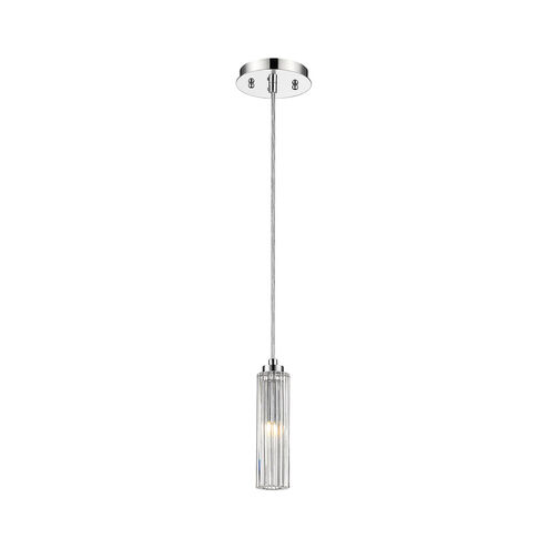 Solo Crystal 1 Light 2 inch Polished Chrome Pendant Ceiling Light 