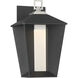 Andson LED 12.75 inch Satin Nickel-Sand Black Mix Outdoor Wall Sconce
