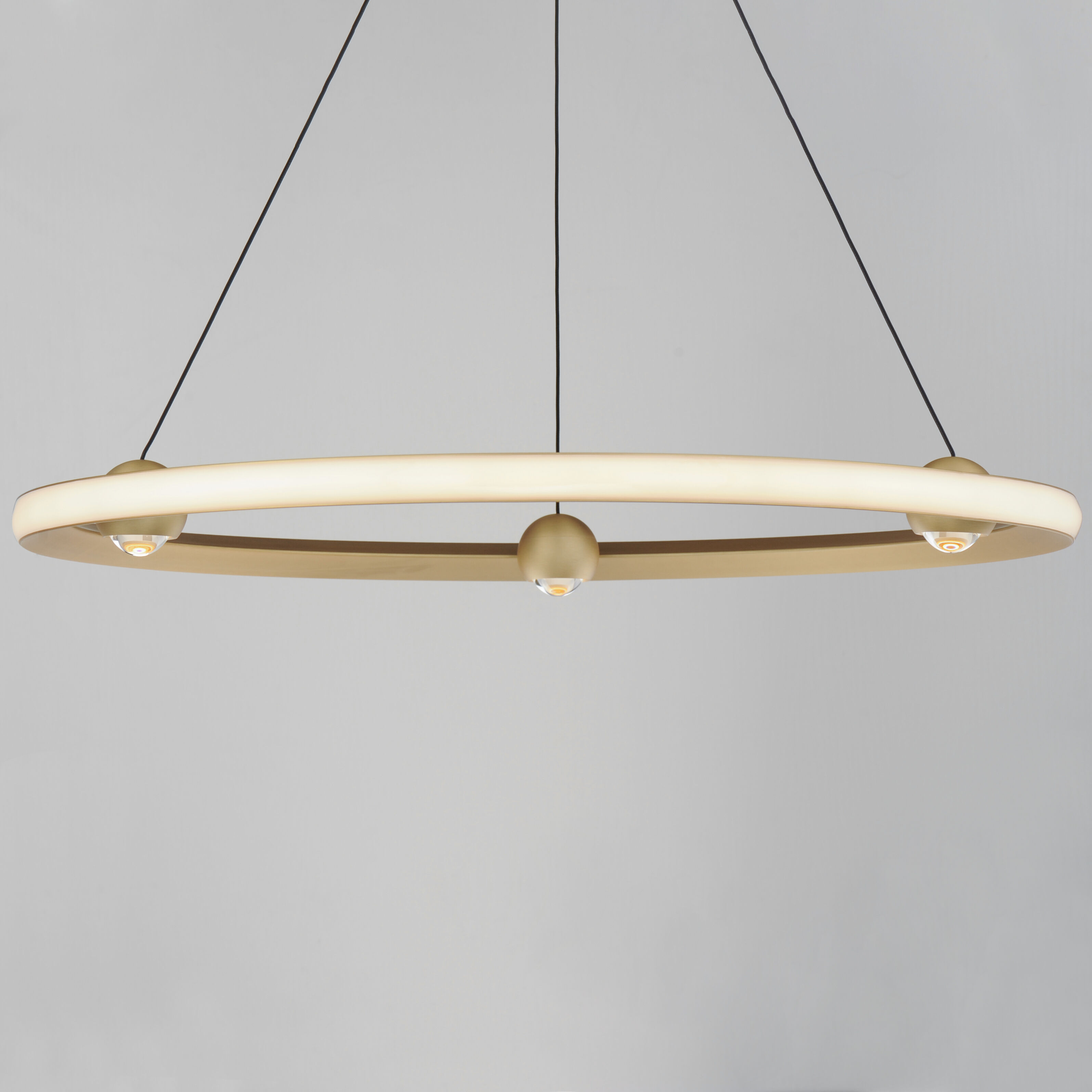 Nodes LED 32 inch Gold Ring Pendant Ceiling Light