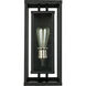 Showcase 1 Light 16 inch Black and Brushed Nickel Outdoor Wall Lantern