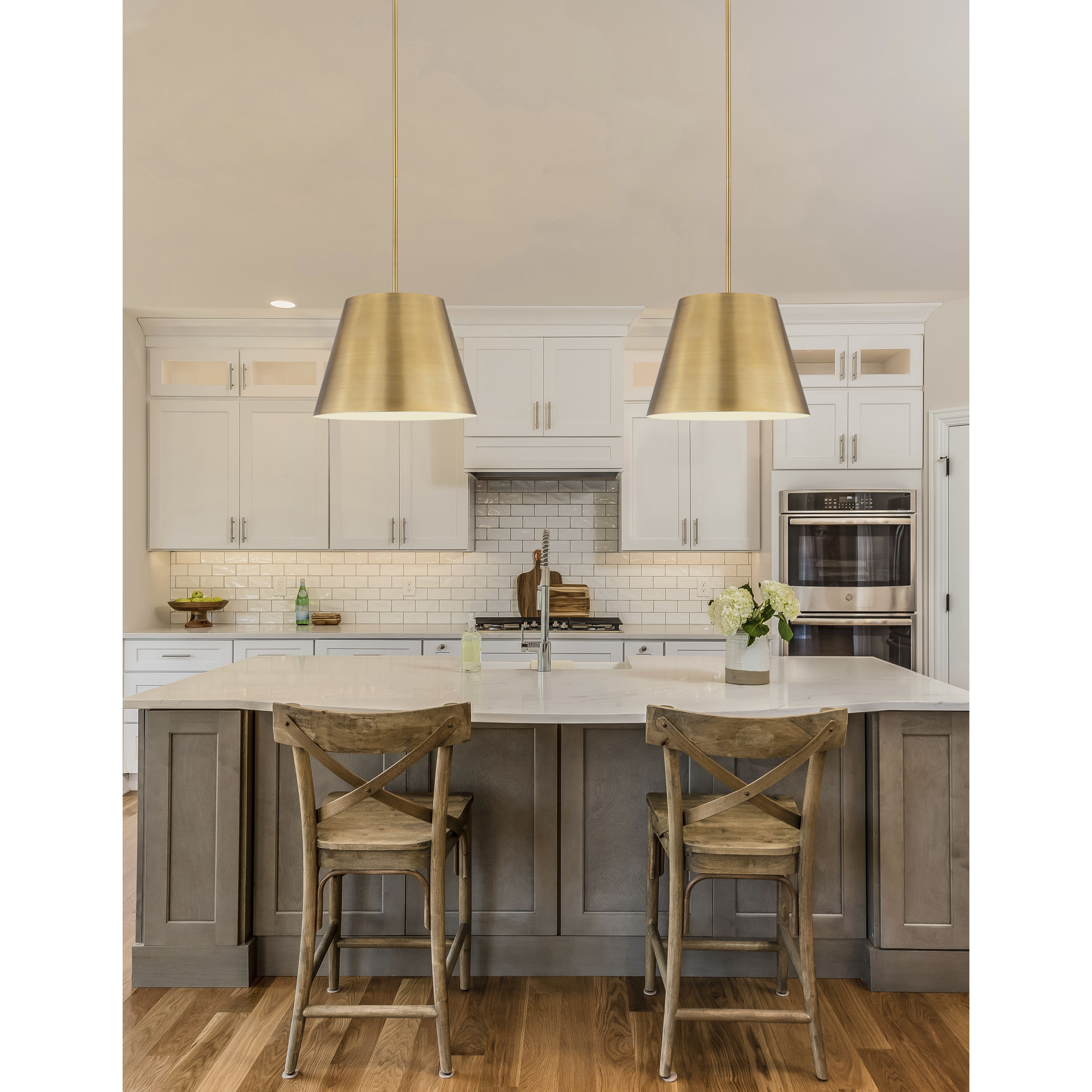 Lilly 1 Light 24 inch Rubbed Brass Pendant Ceiling Light