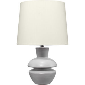 Foundation 22 inch 100.00 watt Matte Frosted Grey Ceramic Table Lamp Portable Light