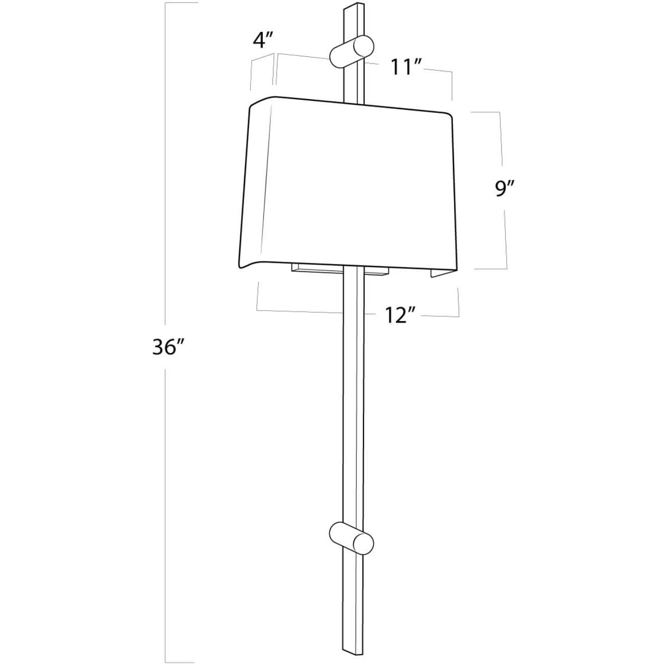 Taurus 2 Light 12 inch Polished Nickel Wall Sconce Wall Light