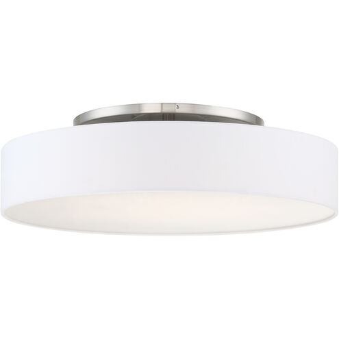 Manhattan LED 26 inch Brushed Nickel Semi-Flush Mount Ceiling Light, dweLED
