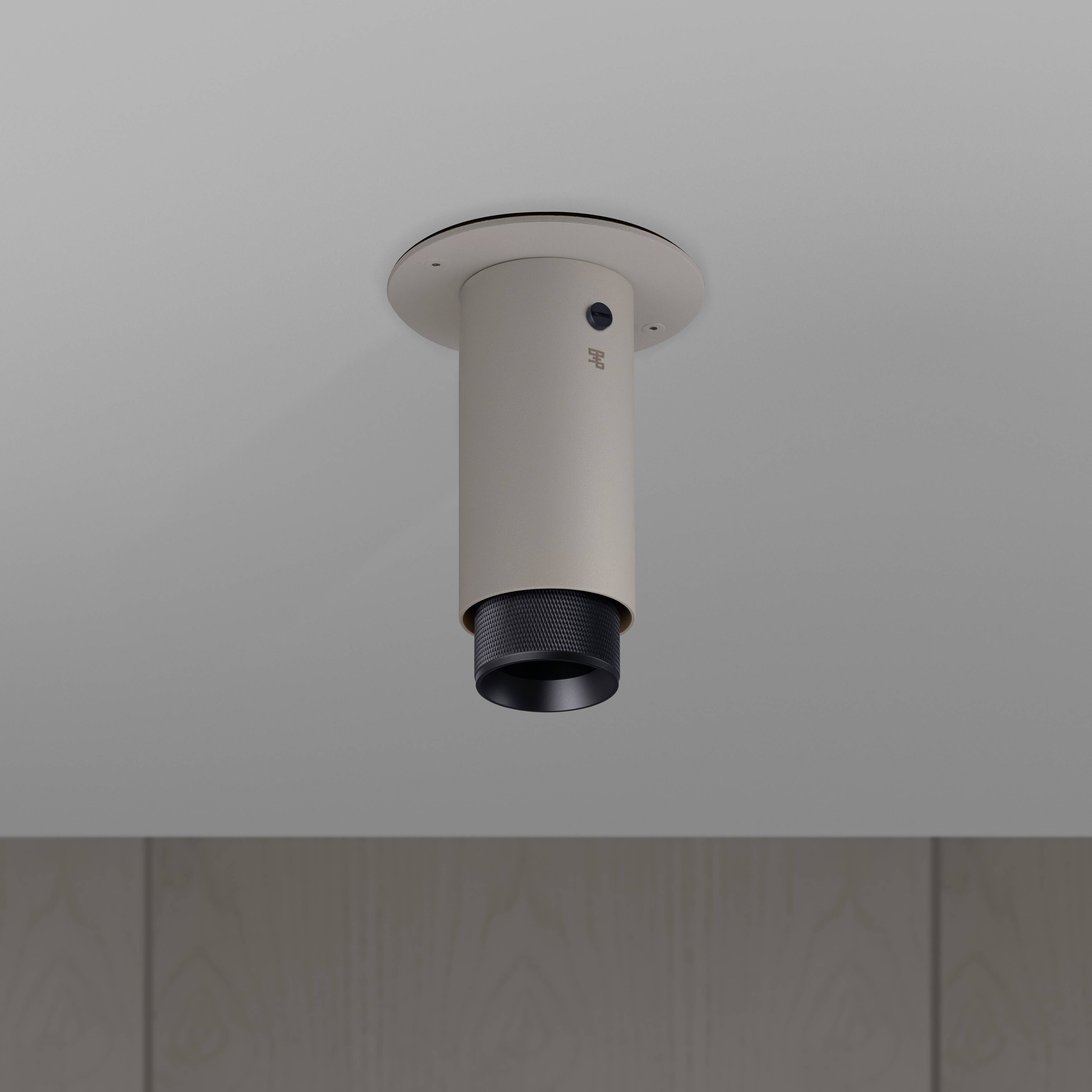 Exhaust Surface 1 Light 110-120 Stone / Black Spotlight Ceiling Light