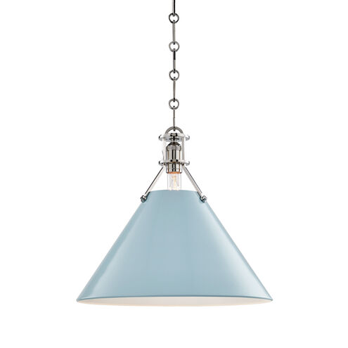 Painted No.2 1 Light 16 inch Polished Nickel Pendant Ceiling Light