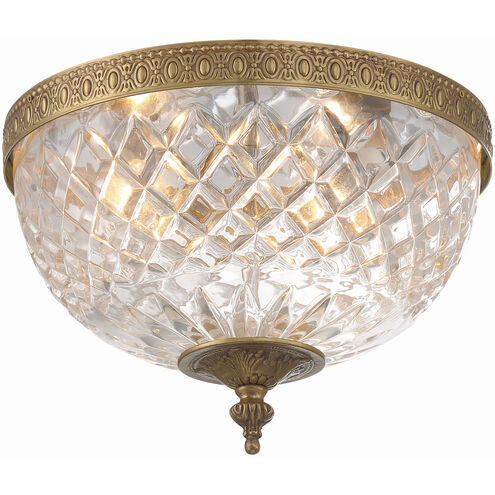 Westbury 2 Light 10 inch Olde Brass Flush Ceiling Light
