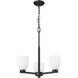Naya 3 Light 19.25 inch Matte Black Chandelier Ceiling Light