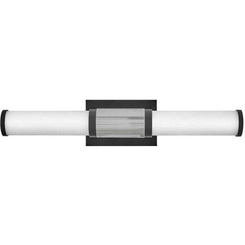 Zevi LED 23 inch Black with Chrome Vanity Light Wall Light, Vertical