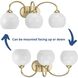 Carisa 3 Light 25 inch Vintage Gold Bath Vanity Wall Light