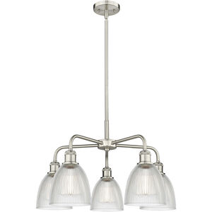 Castile 5 Light 24 inch Satin Nickel and Clear Chandelier Ceiling Light