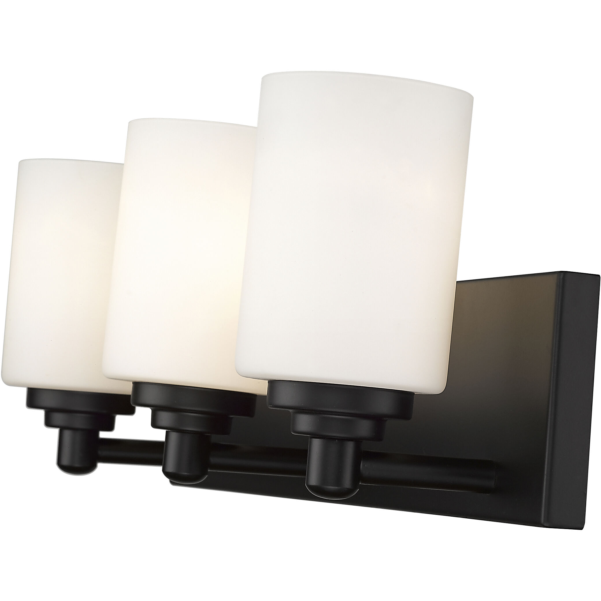 Soledad 3 Light 23 inch Matte Black Vanity Wall Light