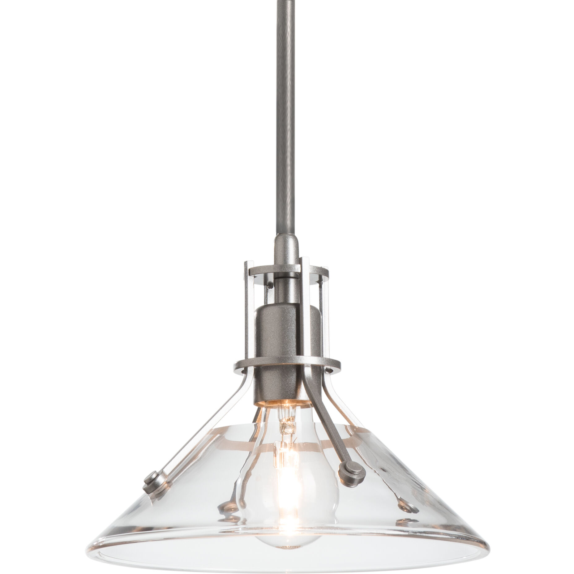 Henry 1 Light 9.2 inch Vintage Platinum Mini Pendant Ceiling Light in Clear