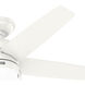 Bardot 44 inch Fresh White with Fresh White/Light Oak Blades Ceiling Fan