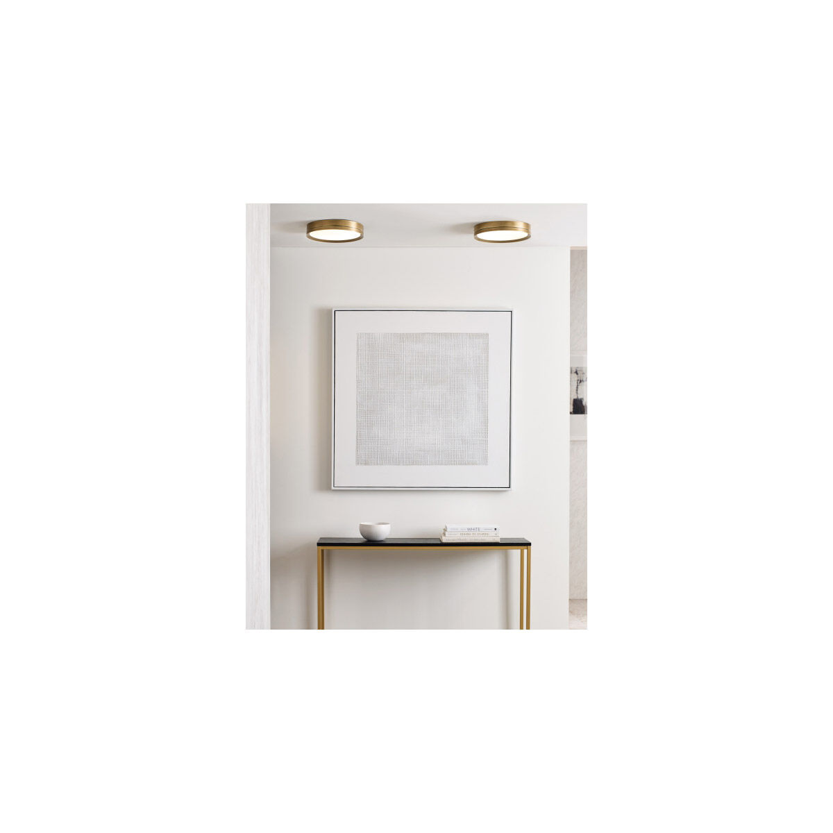 Sean Lavin Finch LED 12 inch Plated Brass Flush Mount Ceiling Light in LED 90 CRI 3000K 277V, Integrated LED