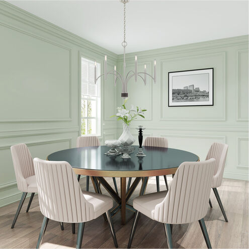 Wisteria 6 Light 26 inch Brushed Nickel Chandelier Ceiling Light