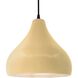 Radiance LED 13.5 inch Muted Yellow and Matte Black Pendant Ceiling Light