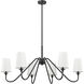 Gianna 6 Light 46.25 inch Matte Black Chandelier Ceiling Light