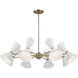 Phix LED 48.75 inch Champagne Bronze with White Chandelier Ceiling Light