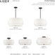 Fontana 5 Light 21 inch Bronze Semi-Flush Ceiling Light