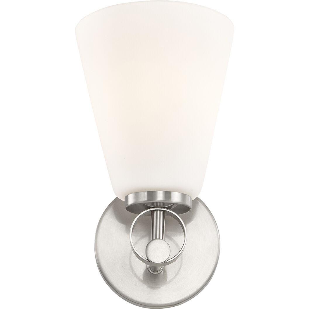 Fusion Collection - Bolzano Family 1 Light 6 inch Brushed Nickel Wall Sconce Wall Light, EVOLV
