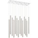 Forest LED 9.75 inch Chrome Chandelier Ceiling Light in Brushed Nickel Steel, 51, 14