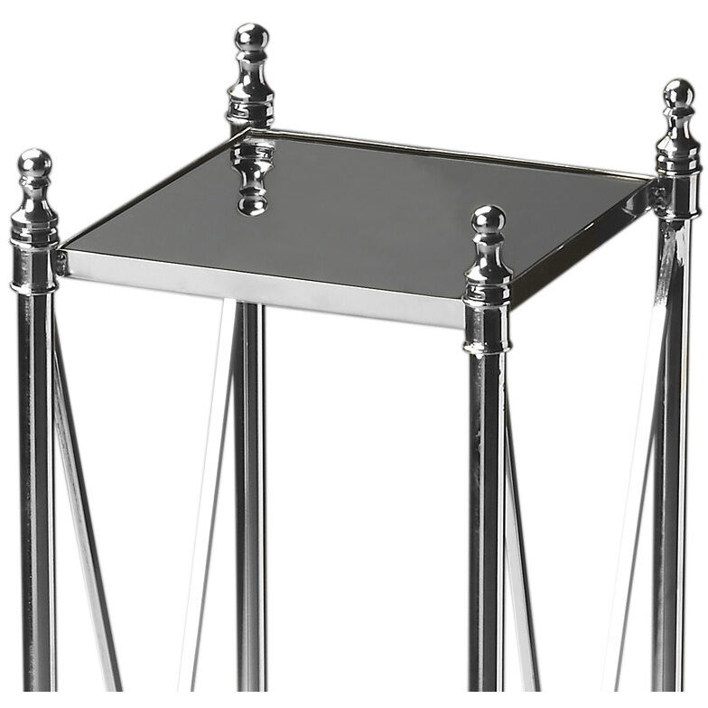 Modern Expressions Deidre Glass & Metal Nickel Pedestal & Planter, Pedestal