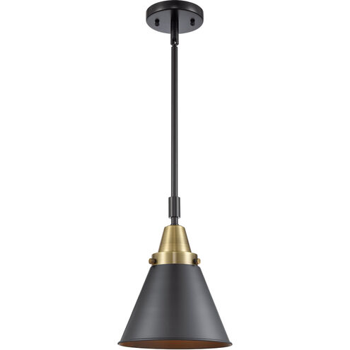 Franklin Restoration Appalachian 1 Light 8 inch Black Antique Brass Mini Pendant Ceiling Light in Matte Black