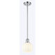 Ballston White Venetian 1 Light 6 inch Polished Chrome Stem Hung Mini Pendant Ceiling Light