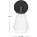 Gio LED 7.25 inch Black Bath Light Wall Light