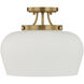 Octave 3 Light 13 inch Warm Brass Semi-Flush Ceiling Light, Essentials
