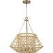 Laila 4 Light 22.37 inch Vintage Brass Chandelier Ceiling Light, Design Series