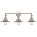 English Pub 3 Light 28 inch Satin Nickel Vanity Light Wall Light