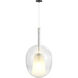 Dusk 1 Light 9.84 inch Black Pendant Ceiling Light in Clear