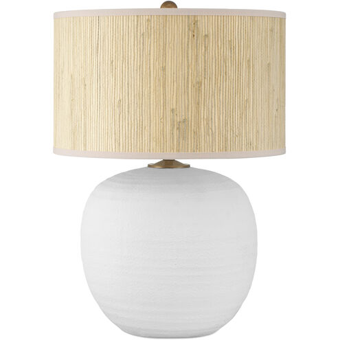 Zena 27 inch 150.00 watt Textured White Table Lamp Portable Light