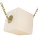 Mineral 10 inch Patina Brass and Opal Glass Chandelier Ceiling Light in Vintage Brass, Opal Glass Shade