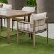 Borneo Weathered Dark Gray and Oyster White Outdoor Dining Chair