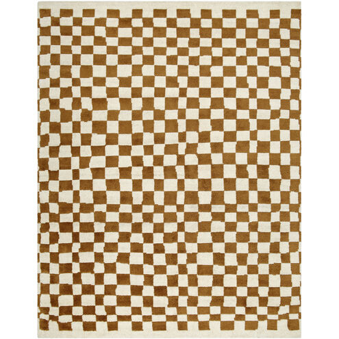 Damier 144 X 108 inch Light Sage / Medium Gray Handmade Rug in 9 x 12