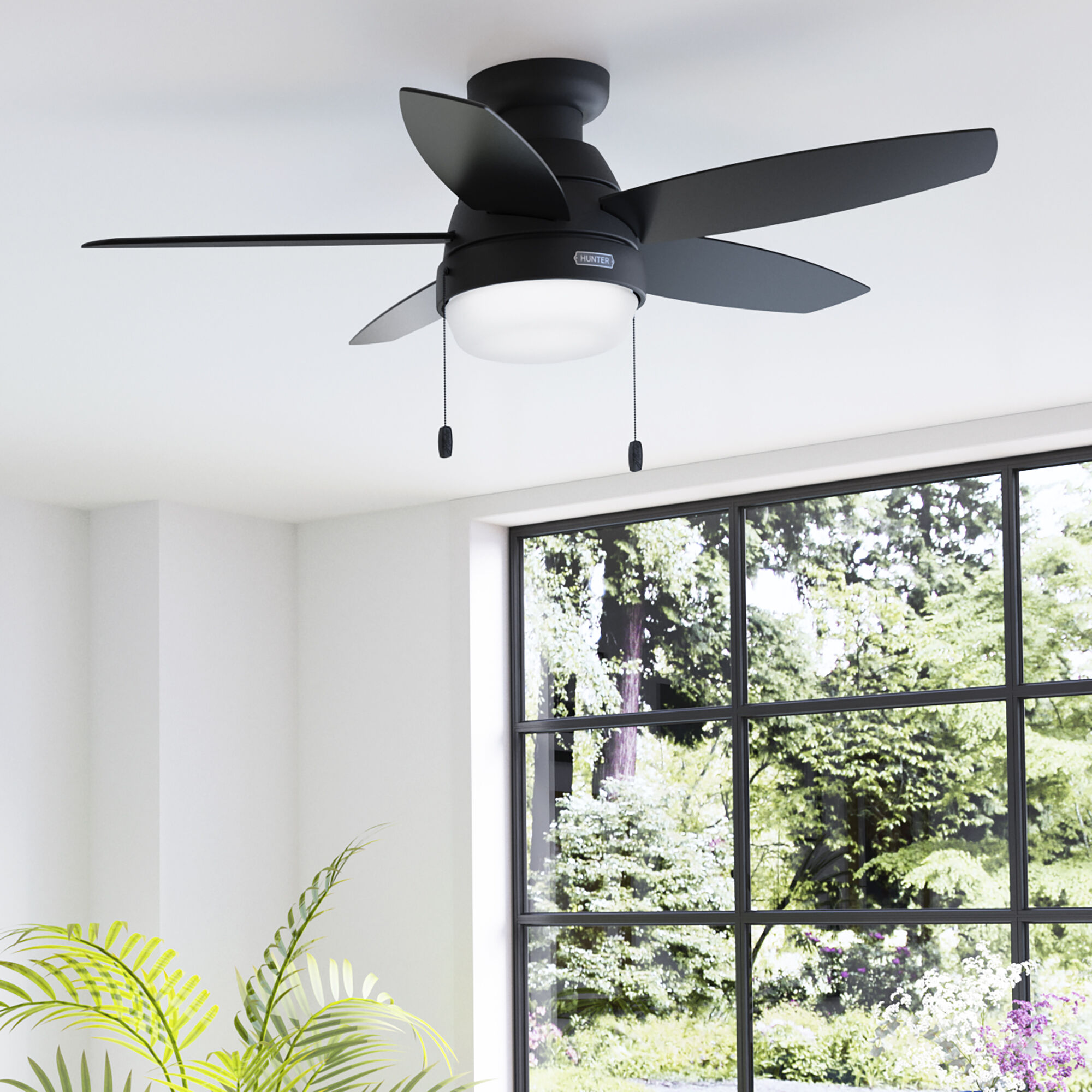 Lilliana 44 inch Matte Black Ceiling Fan