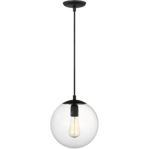 Leo - Hanging Globe 1 Light 10 inch Midnight Black Pendant Ceiling Light