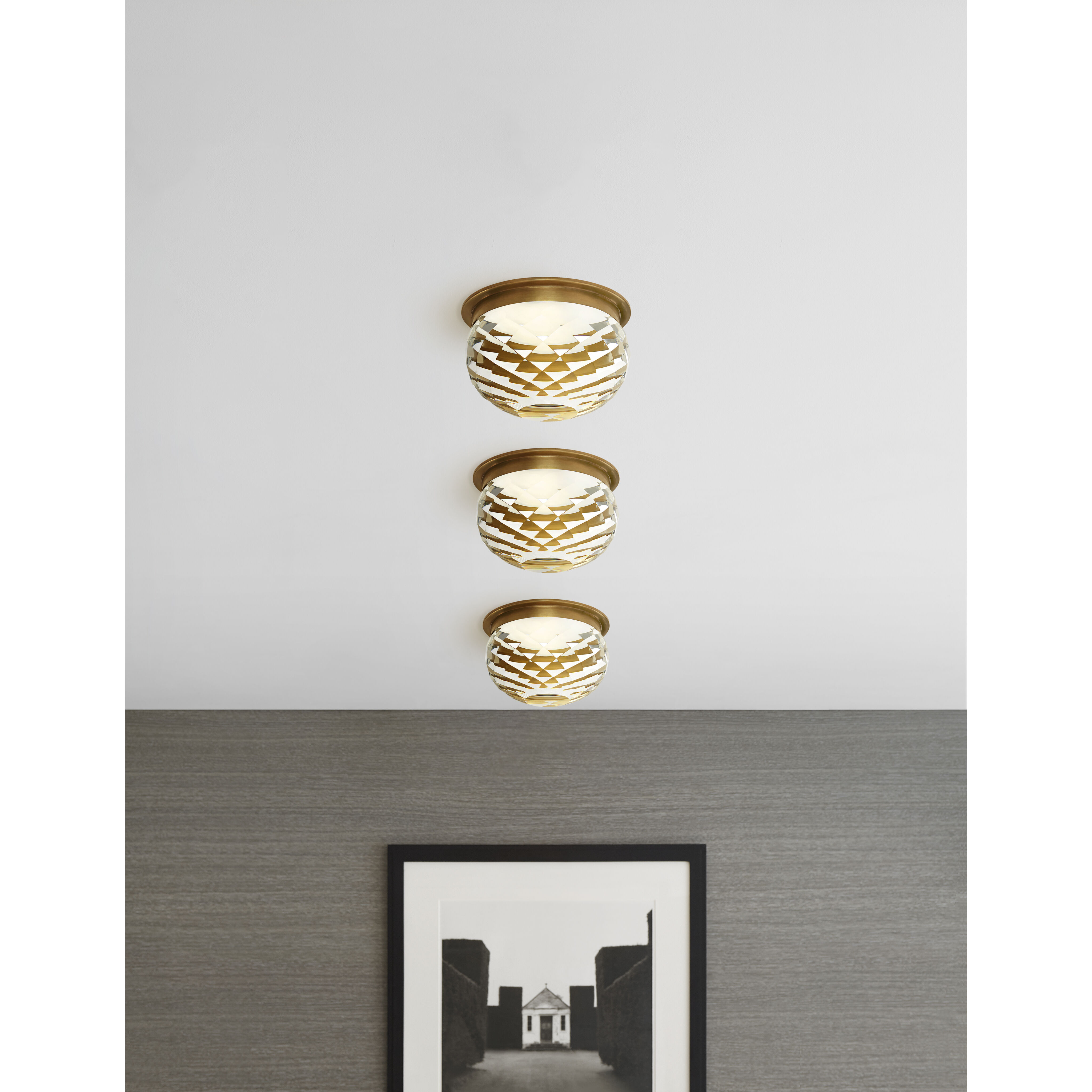 Hillam LED 5.5 inch Hand-Rubbed Antique Brass Flush Mount Ceiling Light