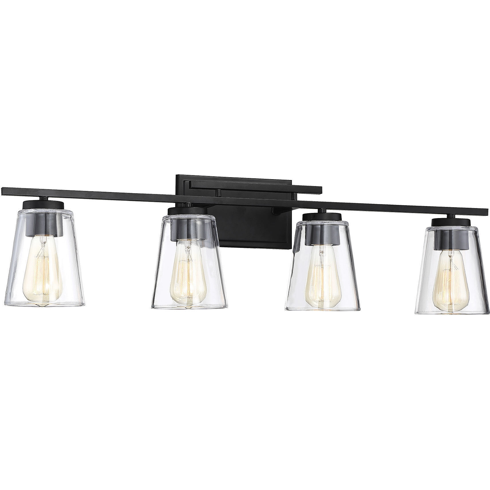 Calhoun 4 Light 32 inch Black Bathroom Vanity Light Wall Light, Essentials