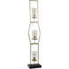 Laslo 65 inch 40.00 watt Two-Toned Steel/Clear Floor Lamp Portable Light