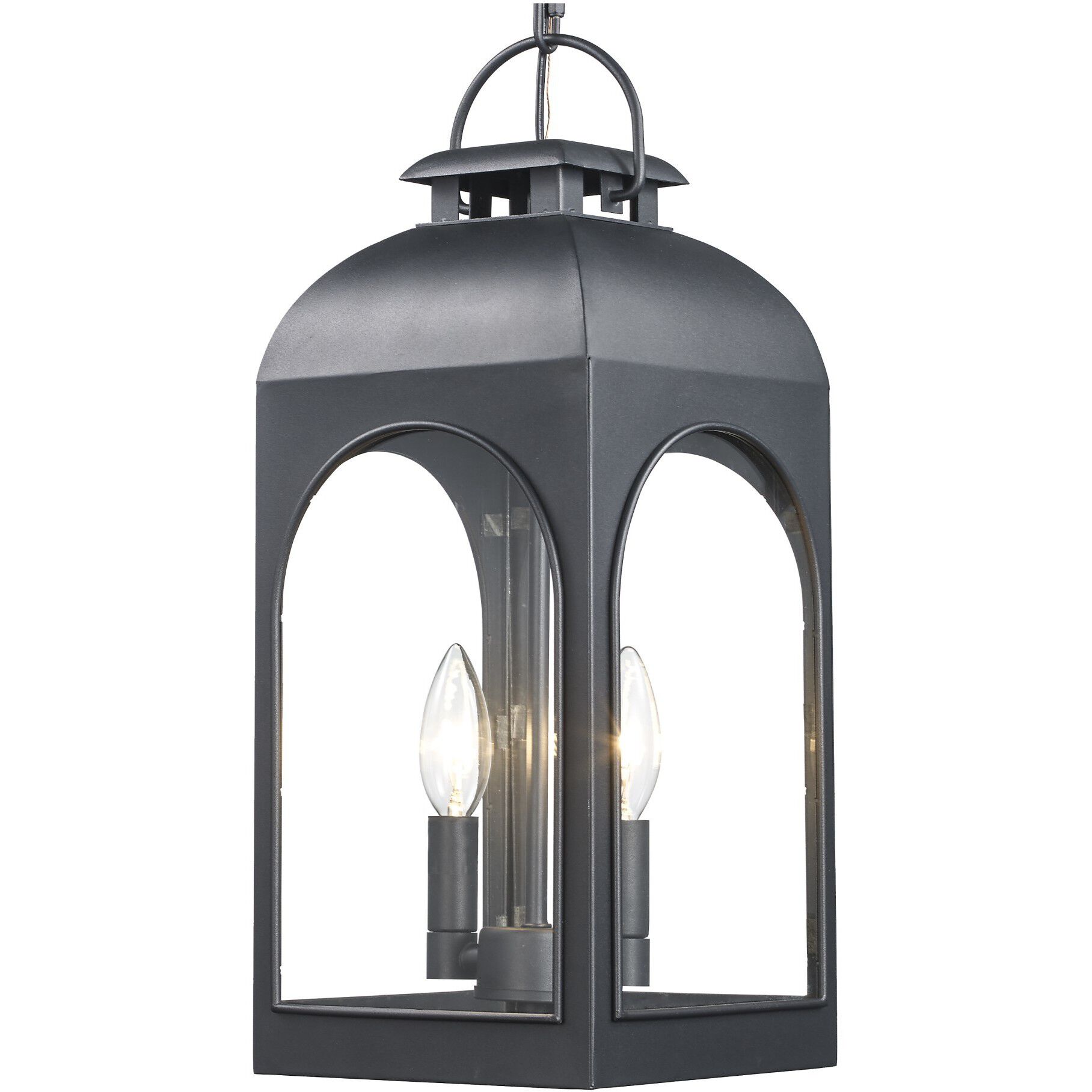 Presence 2 Light 7 inch Black Outdoor Hanging Lantern