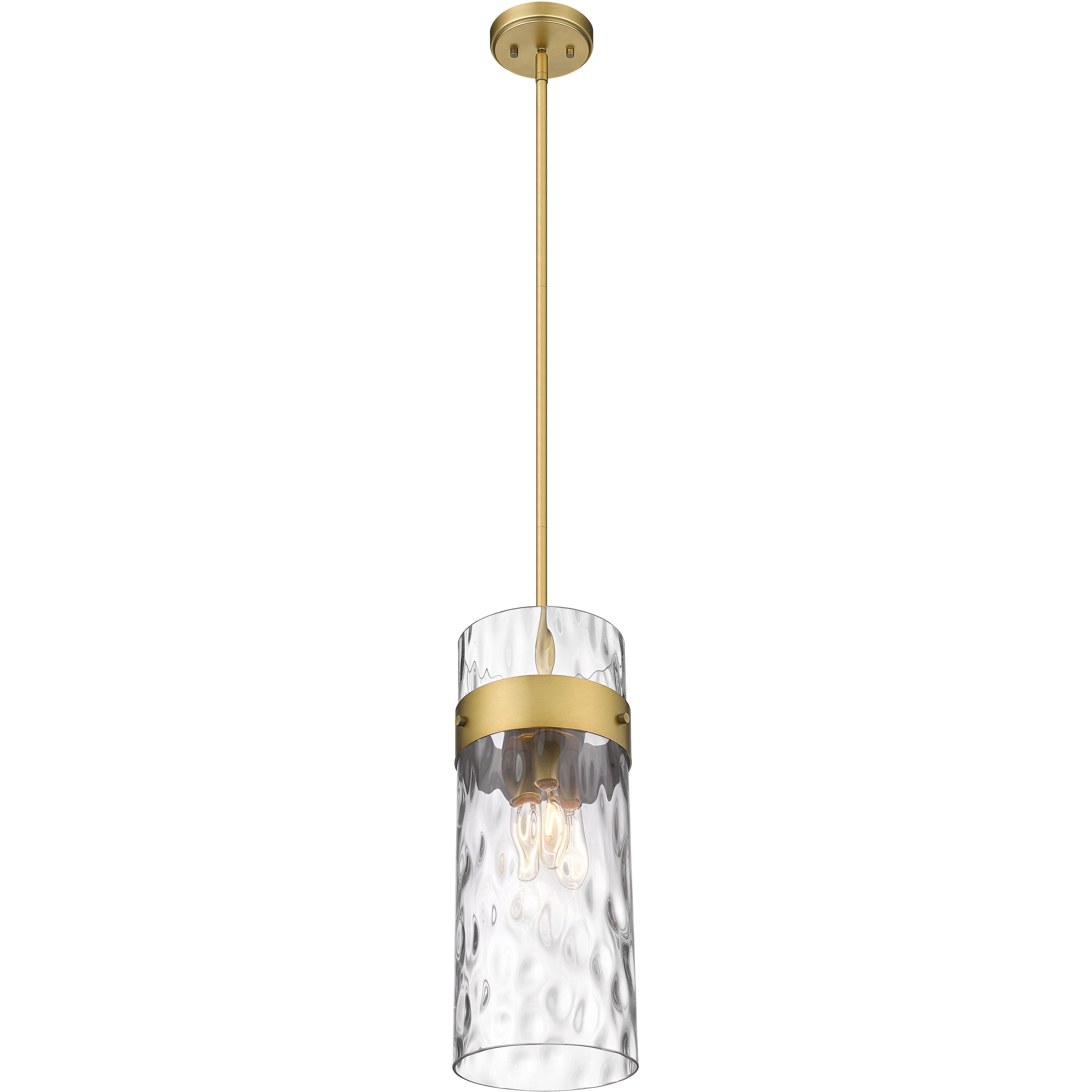 Fontaine 3 Light 9 inch Rubbed Brass Pendant Ceiling Light