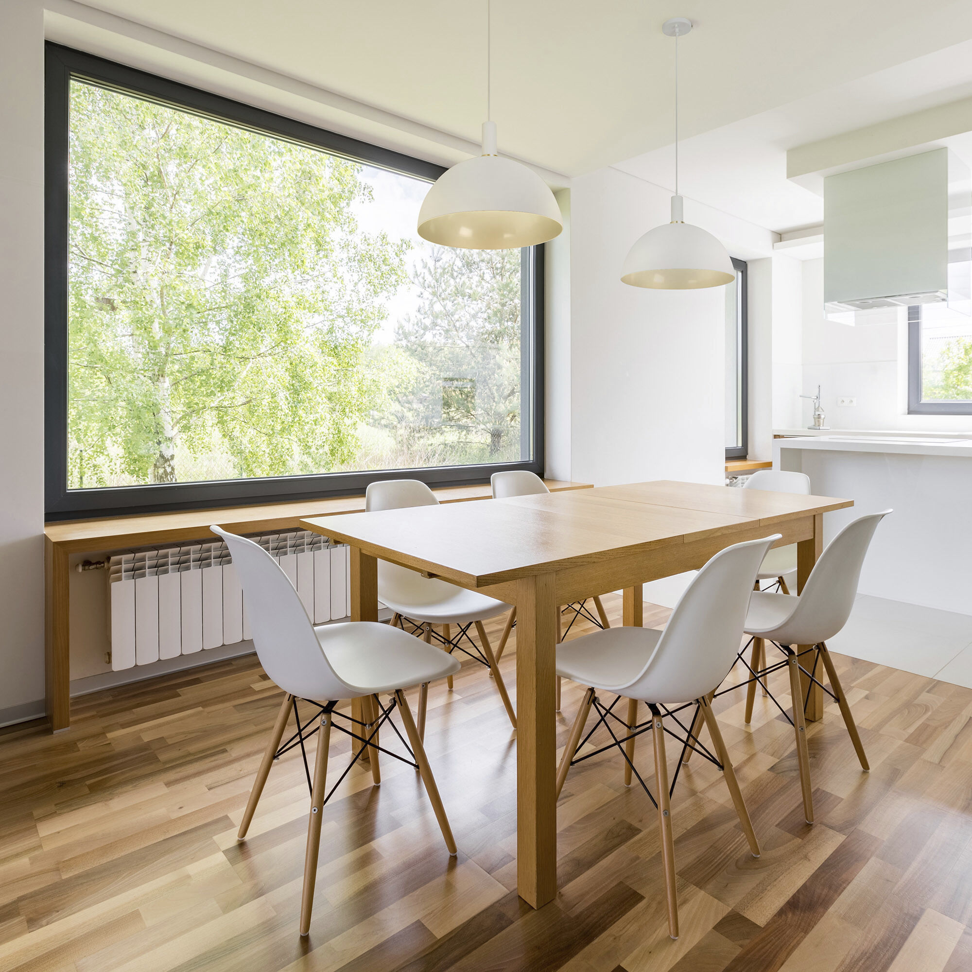 Archibald Pendant Ceiling Light in White with Gold Detail