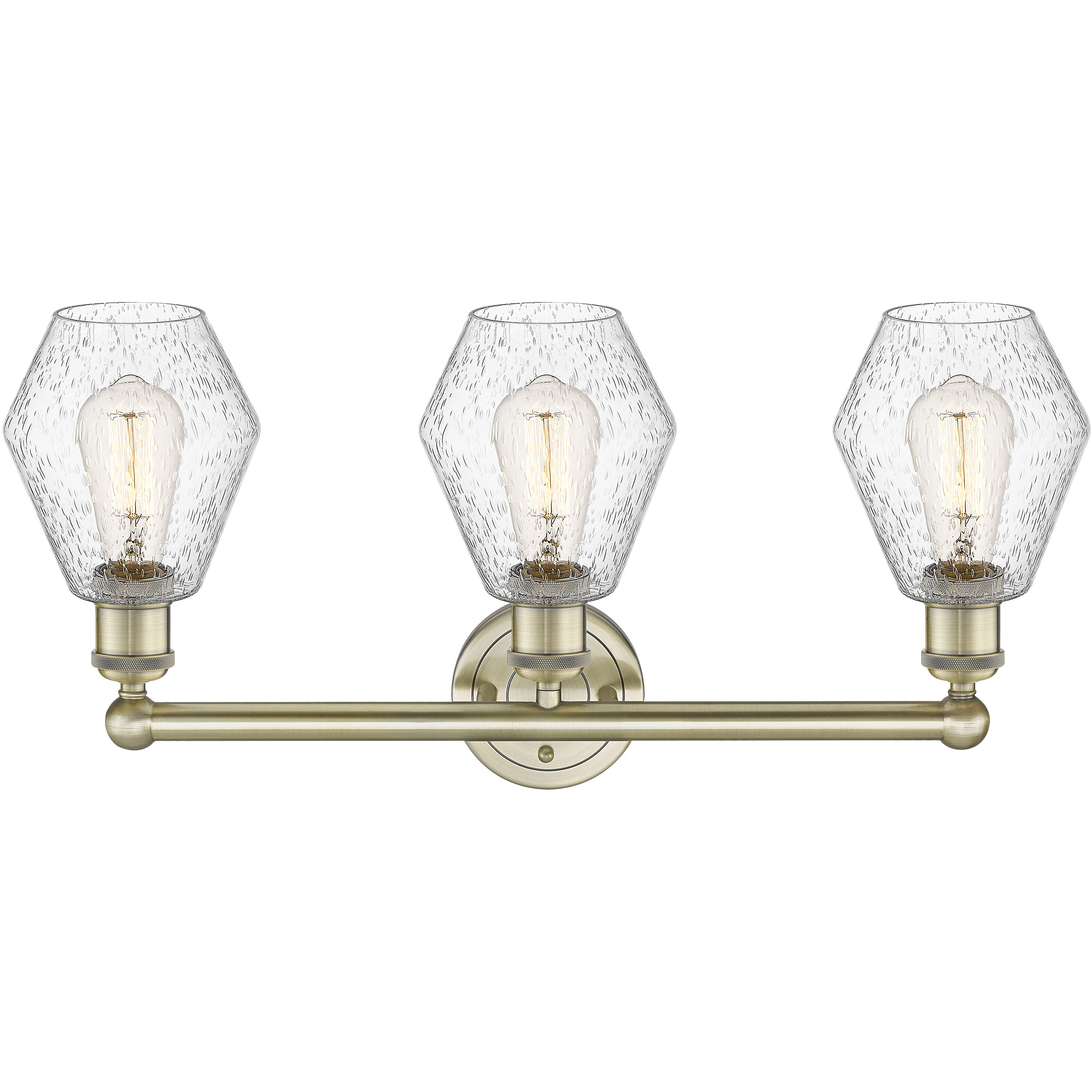 Cindyrella 3 Light 24 inch Antique Brass Bath Vanity Light Wall Light in Seedy