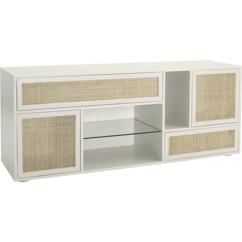 Clearwater Shoji White with Natural and Clear Credenza